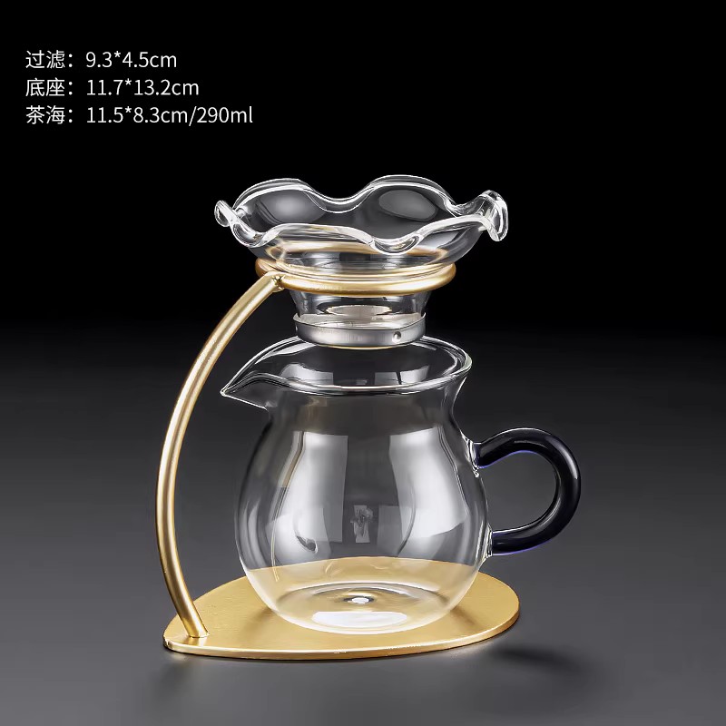 玻璃公道杯家用功夫茶具茶隔过滤网高档懒人泡茶器耐热茶滤匀茶杯