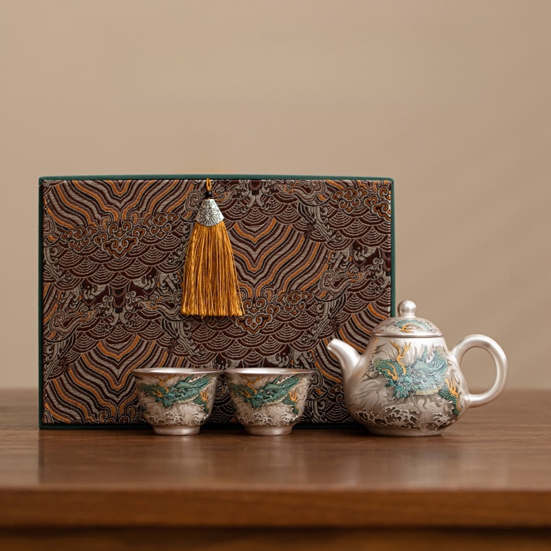 鎏银茶具中秋节教师节送老师长辈