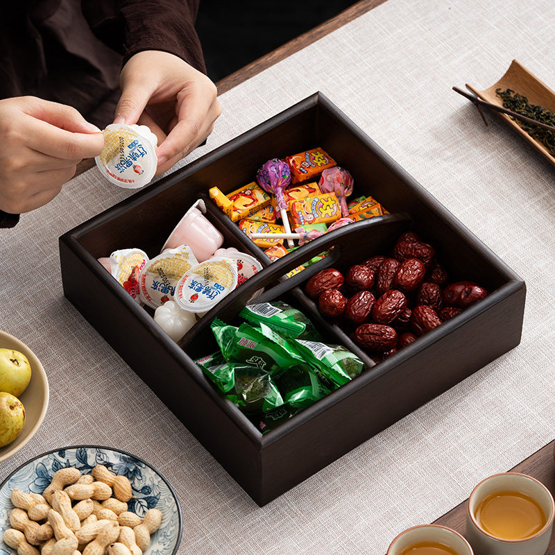 茶点盘2025新款竹制手提点心盘茶盘日式围炉煮茶点心盘零食收纳盘,餐饮具,茶盘,淘宝优惠券,粉丝福利购,淘宝优惠卷