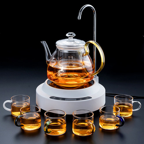 电陶炉煮茶器带抽水泡茶壶玻璃