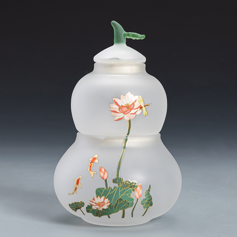 玻璃茶叶罐储存罐家用小号葫芦罐子储茶罐空罐中式创意密封容器