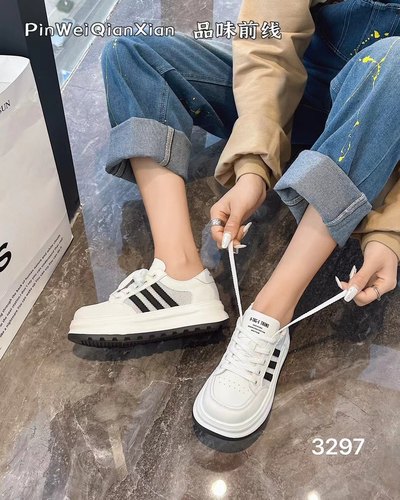 真皮网面小白鞋女2025夏季新款厚底运动板鞋百搭休闲鞋女品味前线