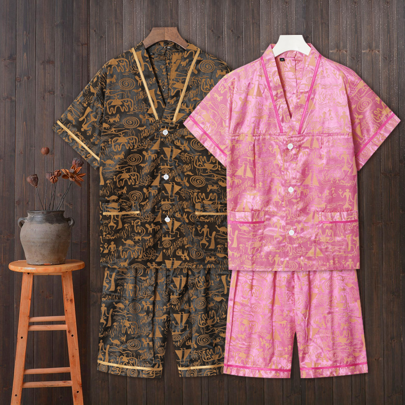 情侣丝绵提花艾灸衣服量大可刺绣