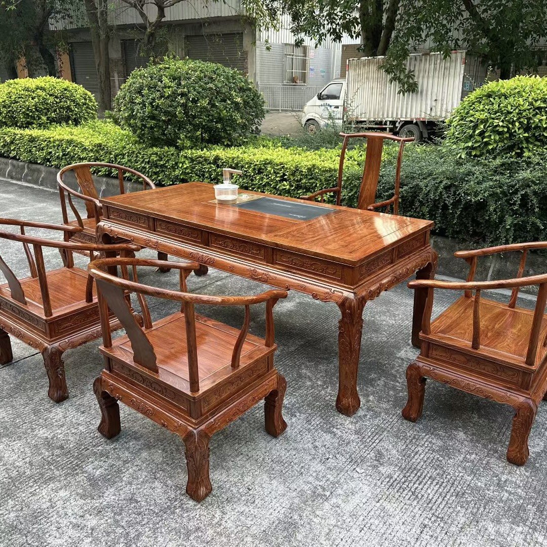 红木茶桌椅组合实木茶艺桌家具刺猬紫檀金狮茶台花梨木家用泡茶桌,住宅家具,其它桌类,淘宝优惠券,粉丝福利购,淘宝优惠卷