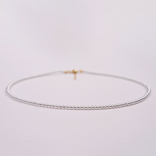 2-3mm白色延长链小米珠项链XLA408