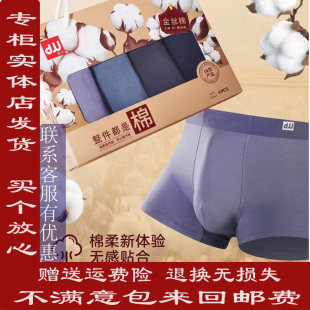 金丝棉纯色男式 透气男短裤 内裤 抗菌透气平角裤 燕窝裤 狄王专柜正品