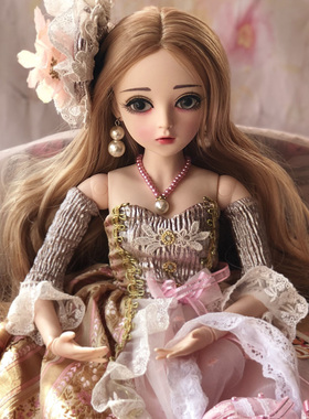 凯蒂纯手工改妆娃娃全套换装仿真女孩公主bjdsd洋娃娃玩具礼60cm