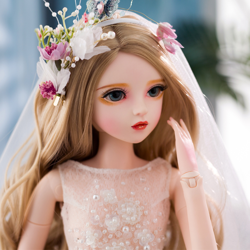 60cm情人节礼物bjd改妆婚纱娃娃