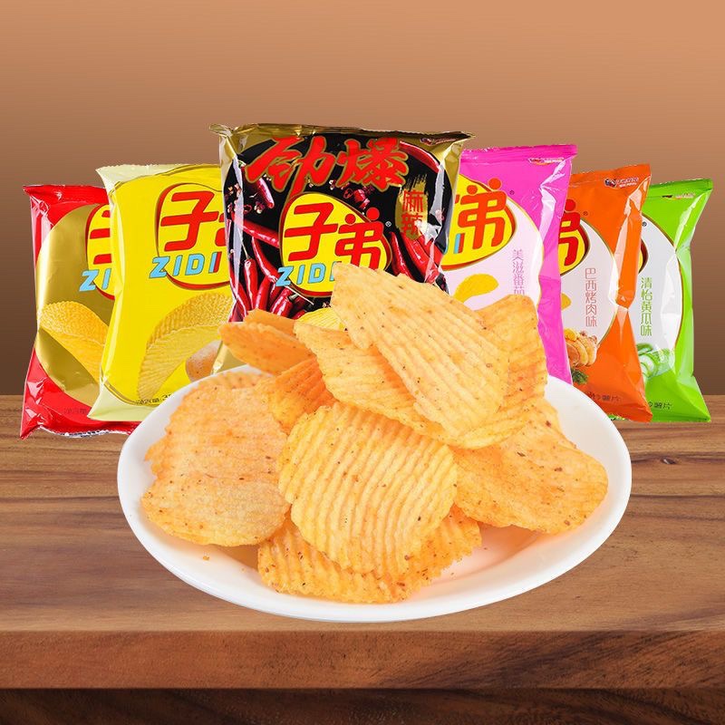 云南特产子弟薯片土豆片小袋装30克零食小吃特产麻辣多口味混合装