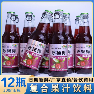 傣乡果园杨梅果汁饮料夏日解渴玻璃瓶装复合果味饮品餐饮一整箱批