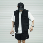 rebirth多口袋马甲日系ins户外记者宽松黑色军事机能战术工装马夹