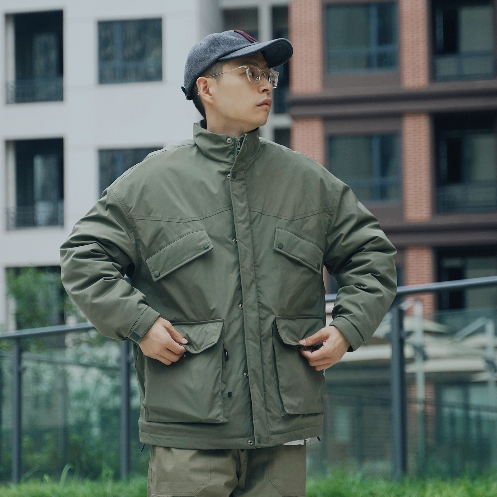 REBIRTH加厚秋冬多口袋棉服