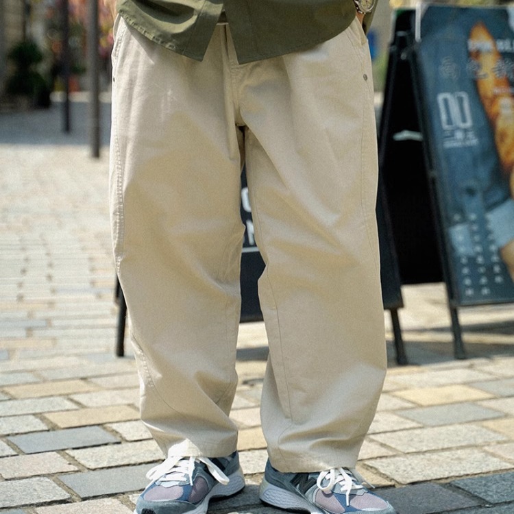 工装裤日系复古夏季慵懒风纯色