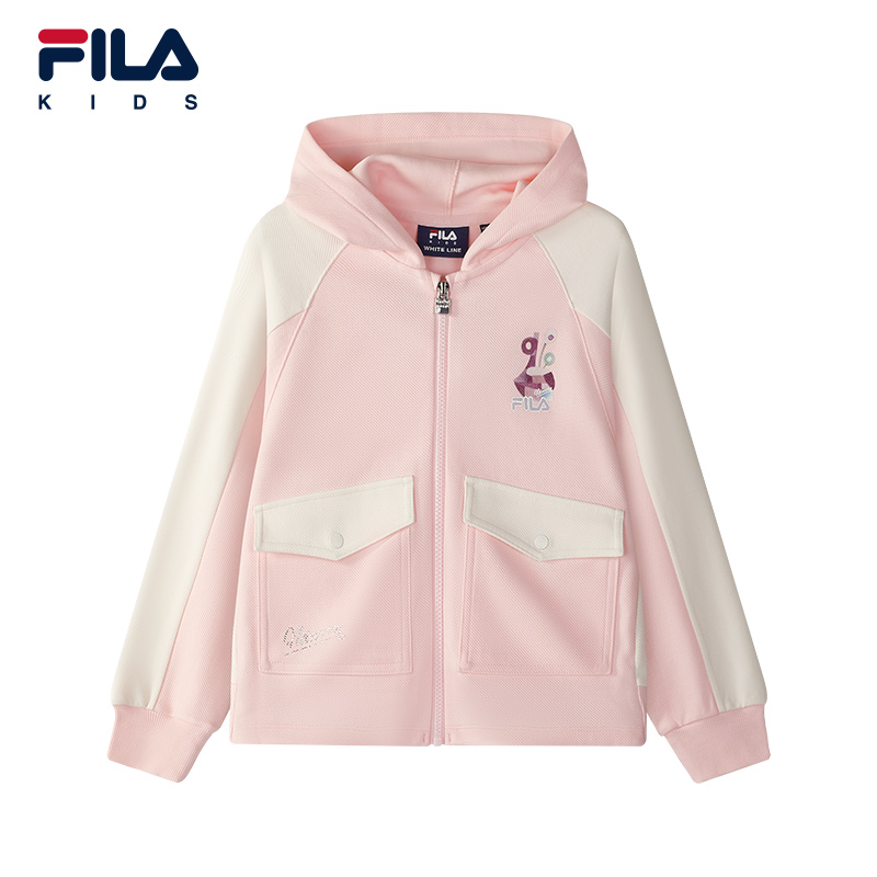 FILA斐乐中大童针织连帽外套