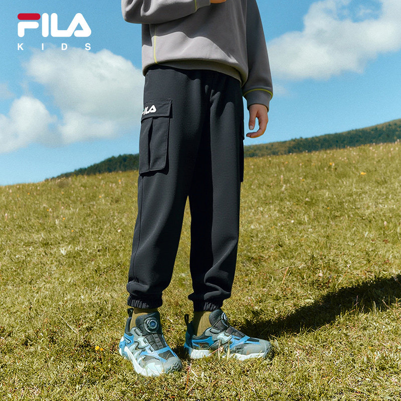 FILA斐乐儿童童装加绒裤子2025年冬季新款男童女童梭织工装长裤,童装/婴儿装/亲子装,裤子,淘宝优惠券,粉丝福利购,淘宝优惠卷