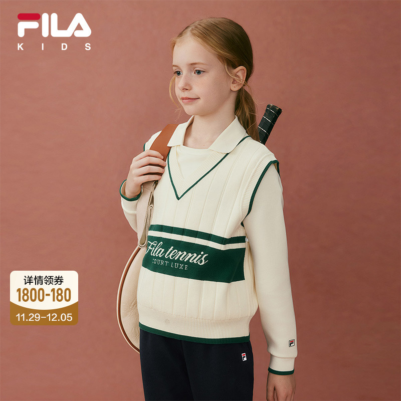 FILA斐乐女中大童套头卫衣