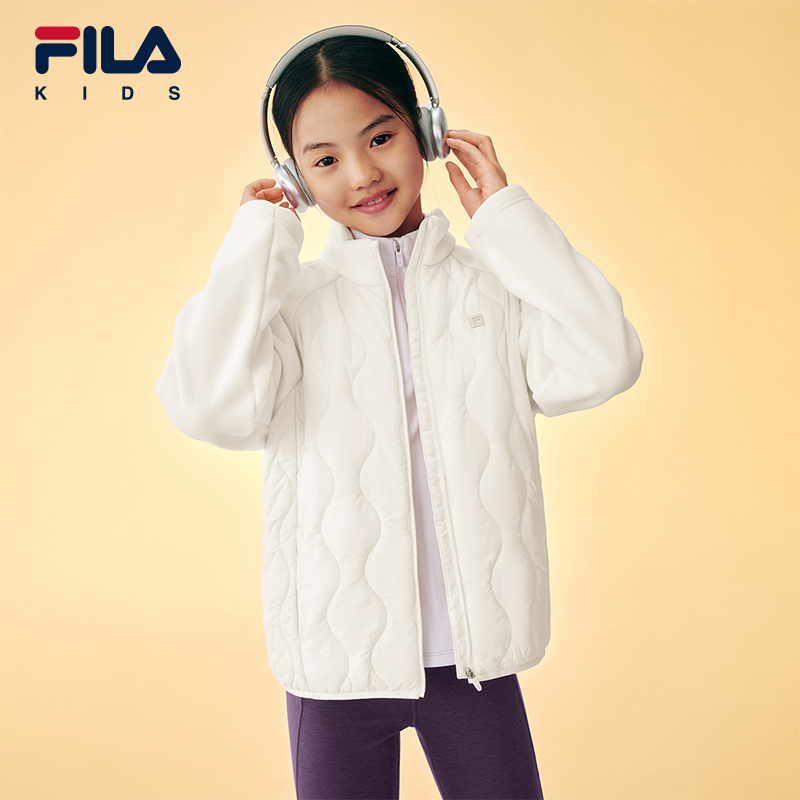 FILA斐乐儿童棉服2025年冬季新款女童外套大小童运动上衣校服神器