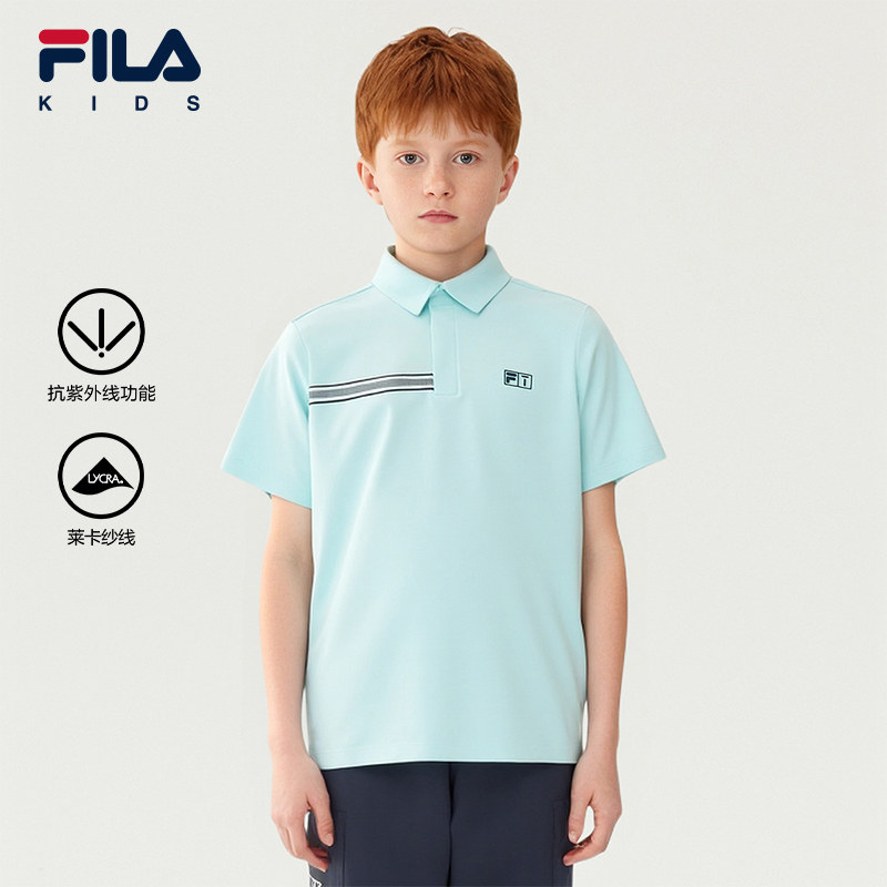 【抗紫外线】FILA斐乐儿童童装短袖T恤2025年秋季新款男童POLO衫,童装/婴儿装/亲子装,T恤,淘宝优惠券,粉丝福利购,淘宝优惠卷