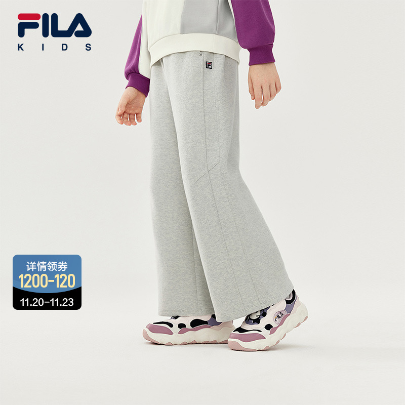 FILA斐乐女中大童针织长裤