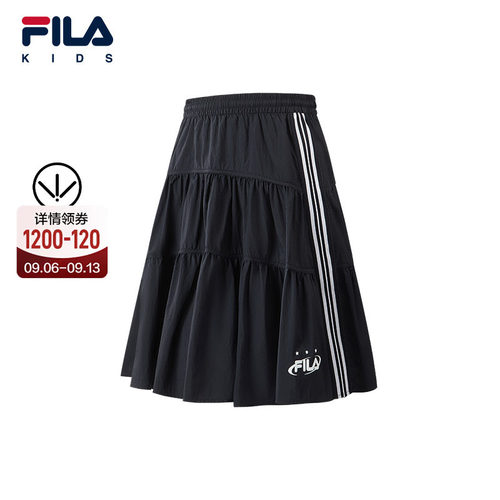 抗紫外线|FILA斐乐儿童童装短裙2026秋新款女中大童百搭半身裙