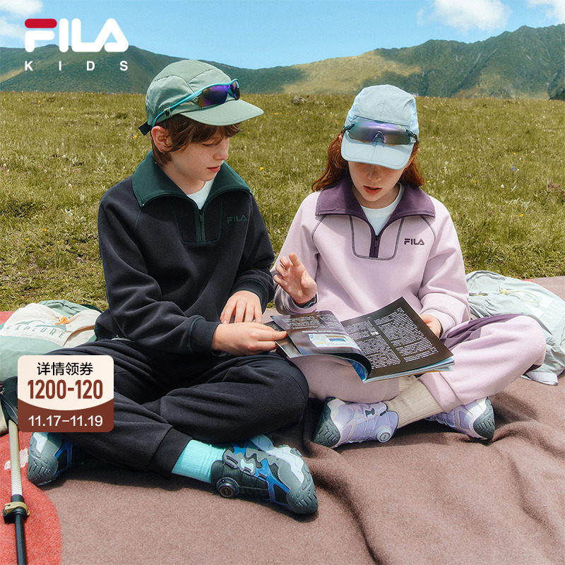 FILA斐乐男童女童套头翻领上衣
