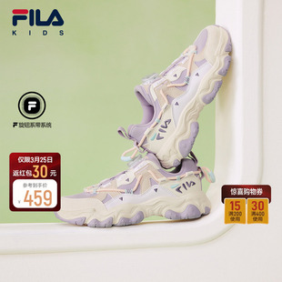 男女童中大童运动鞋 2026新款 子旋钮扣猫爪 跑步鞋 FILA斐乐儿童童鞋