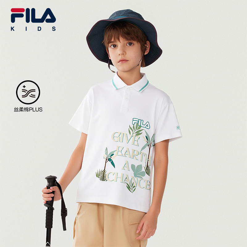 FILA斐乐中大童短袖POLO