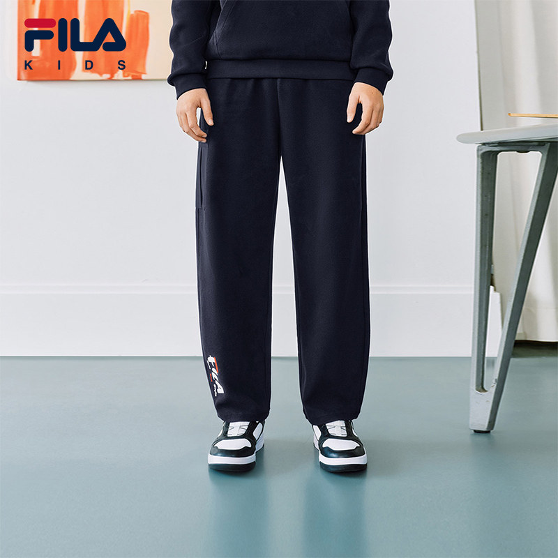 FILA斐乐中大童针织长裤