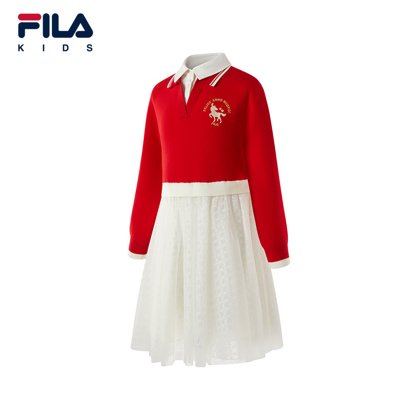 【抓马新年】FILA斐乐儿童连衣裙2026年春新款女童休闲新年千金裙,童装/婴儿装/亲子装,连衣裙,淘宝优惠券,粉丝福利购,淘宝优惠卷