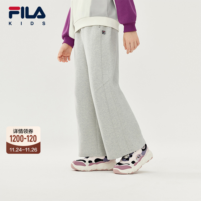 FILA斐乐女中大童针织长裤