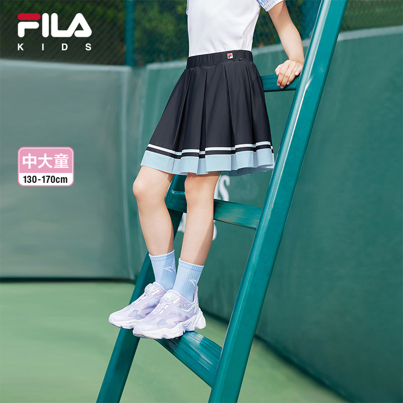 FILA斐乐童装儿童运动短裙2025年夏季新款网球裙女童中大童苏珊裙