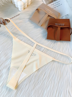 细带t字裤无痕内裤女棉裆性感纯欲2024新款夏季薄款大码三角裤头
