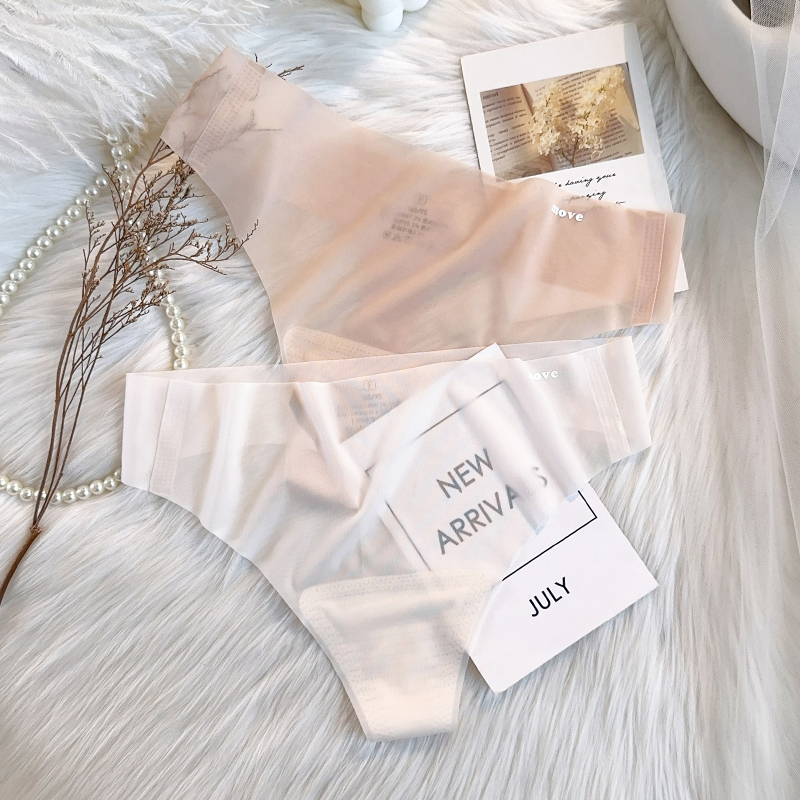 透明冰丝无痕内裤女棉裆性感纯欲新款一片式透气薄三角裤头中低腰,女士内衣/男士内衣/家居服,女丁字裤,淘宝优惠券,粉丝福利购,淘宝优惠卷