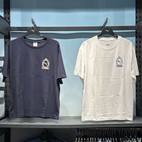 PUMA彪马男子纯棉简约圆领短袖