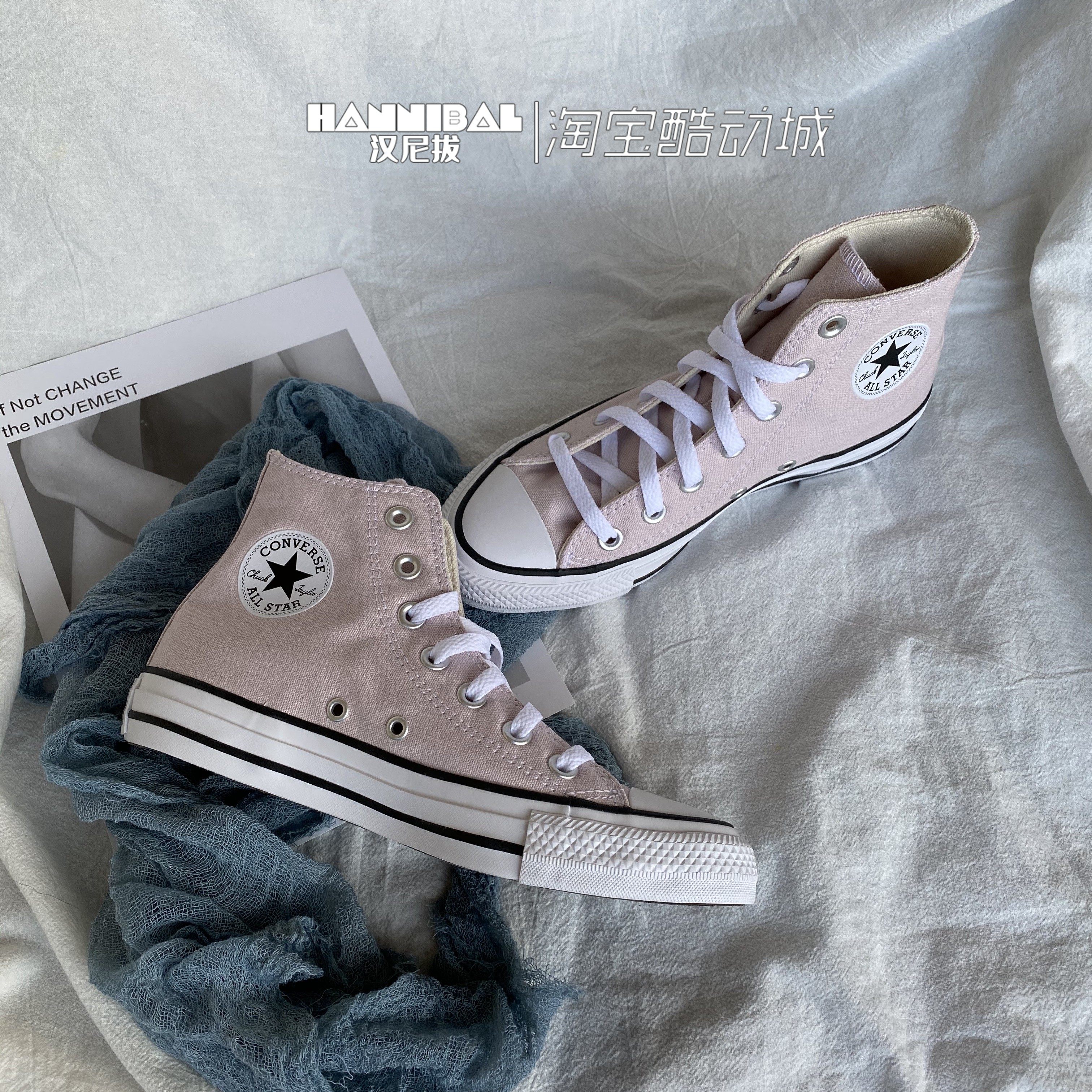 converse匡威all star经典款樱花粉嫩粉蜜桃粉色女帆布鞋166263c