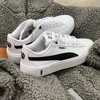 彪马厚底增高女子系带复古板鞋