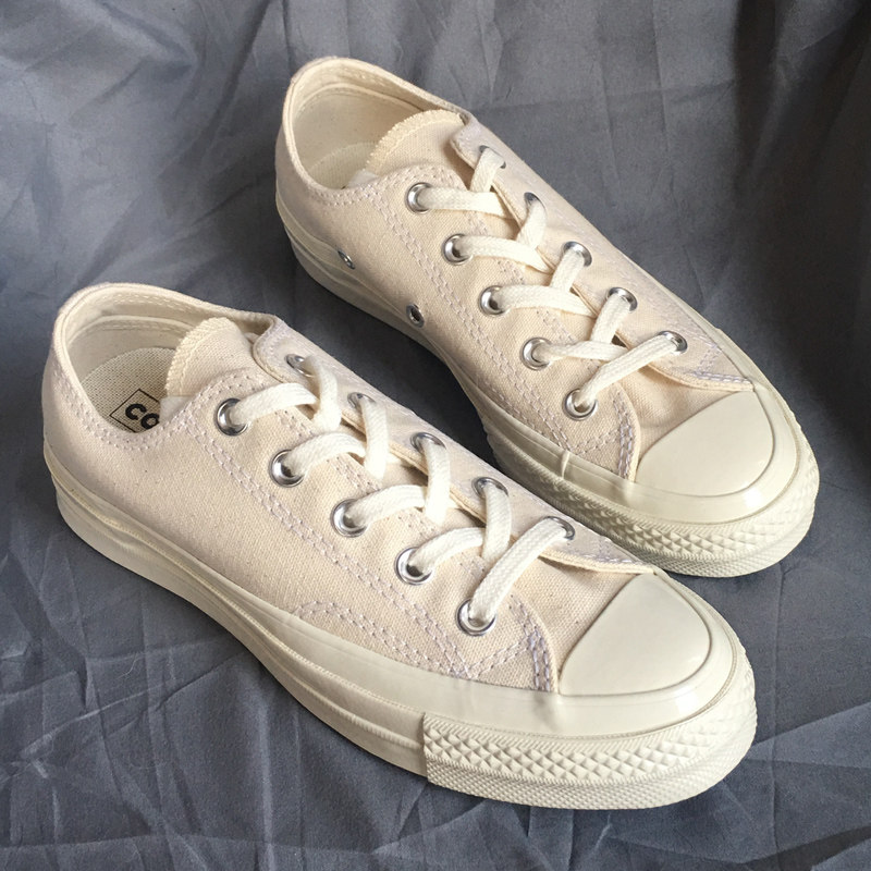 匡威1970s三星标自然白帆布鞋