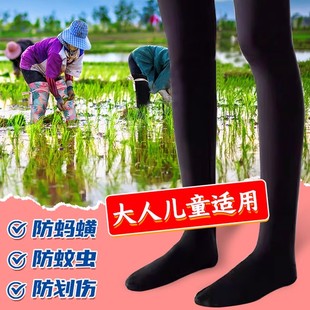下田插秧袜子裁秧种田水田专用水袜子儿童防蚂蟥水蛭脚套加厚长袜