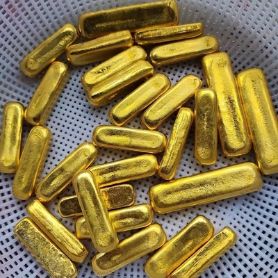 孟加拉赤金沙金矿石金仿金材料金条火烧可融化冷却不变色二次塑形