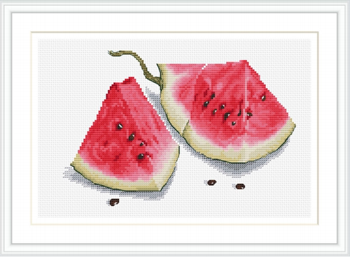 弹弹十字绣 自配DMC线/R线十字绣套件 非印花  D0315西瓜