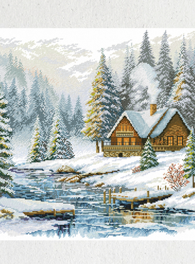 弹弹十字绣 D1408结霜的早晨 自配DMC/R线十字绣套件 非印花