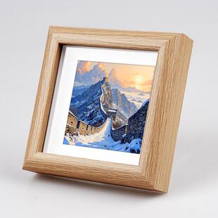 COLOR MASH原创插画 学生宿舍装饰画 酒吧咖啡馆装饰画-冬雪长城