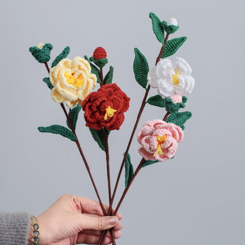 毛线钩织花束成品家居饰品