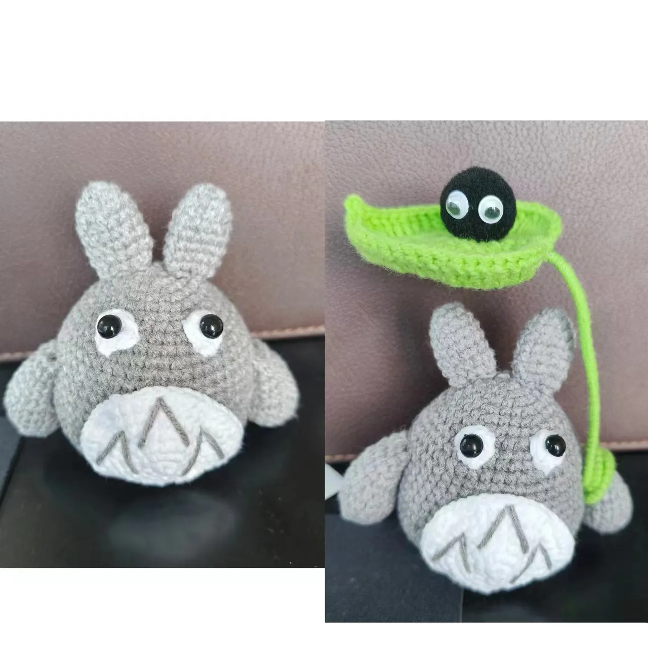 成品手工钩针毛线娃娃龙猫包包挂件钥匙扣挂件文创创意礼品