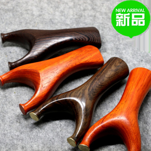 黑檀木实木铜头飞虎叉直板弹弓花梨木手工扁皮反曲胖飞虎叉龅牙弓