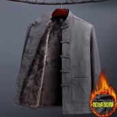 冬装 老年人唐装 男士 爸爸棉衣爷爷过寿生日衣服中老年加绒棉袄外套