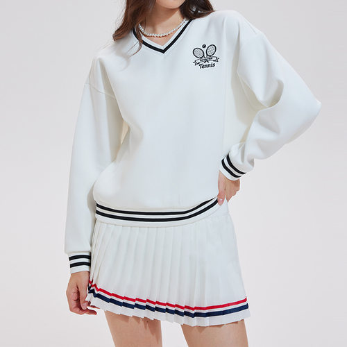 两件套网球卫衣女长袖运动服套装女款秋冬保暖健身网球服羽毛球服