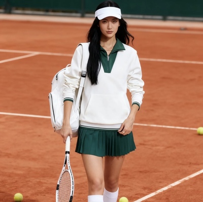 秋冬新款立领卫衣女空气层宽松拉链运动高尔夫网球服跑步长袖上衣