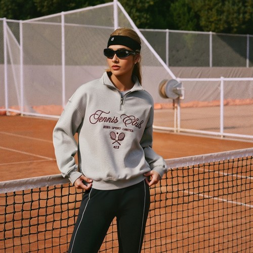 网球服美式套头卫衣休闲宽松