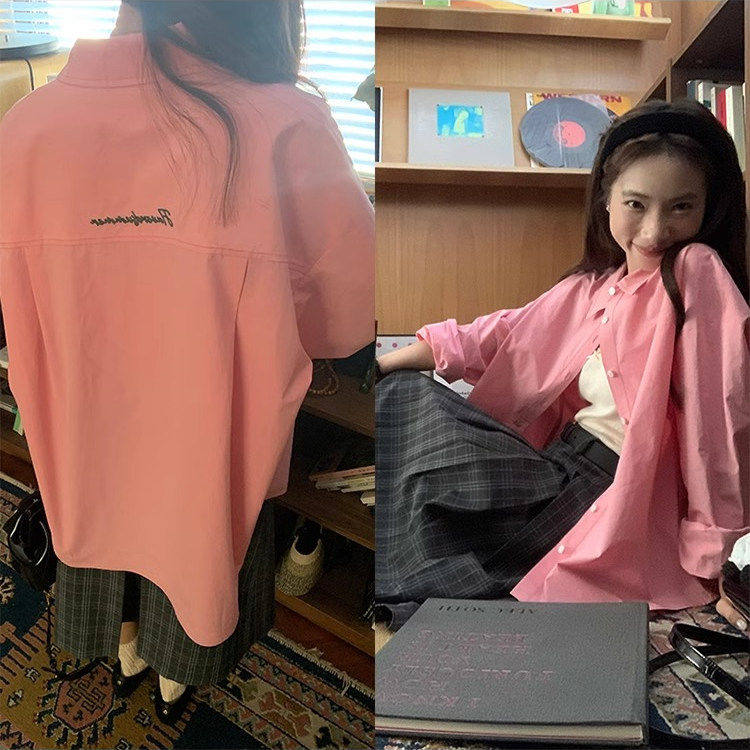 法式高级刺绣白衬衫上衣女长袖春季新款宽松抗皱免熨烫白色衬衣